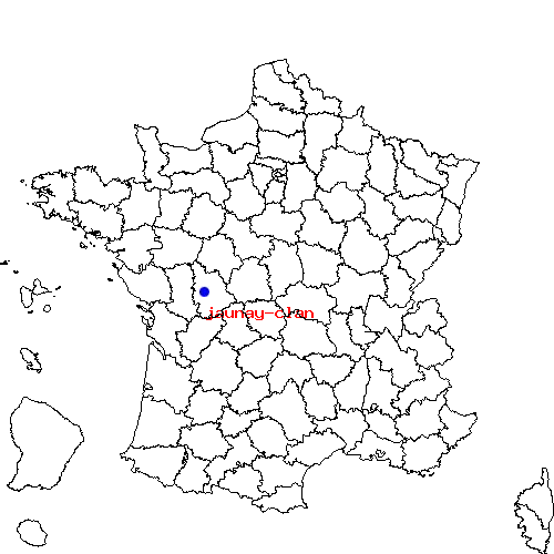 localisation sur le carte de jaunay-clan 