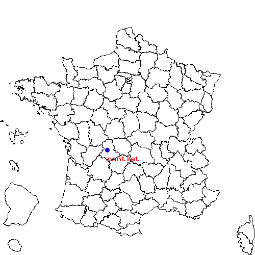localisation sur le carte de nantiat 