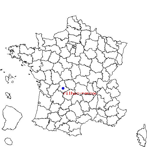 localisation sur le carte de rilhac-rancon 
