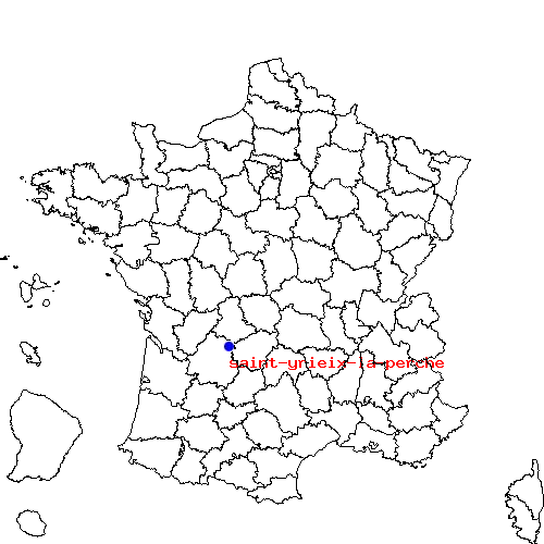 localisation sur le carte de saint-yrieix-la-perche 