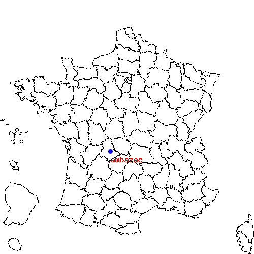 localisation sur le carte de ambazac 