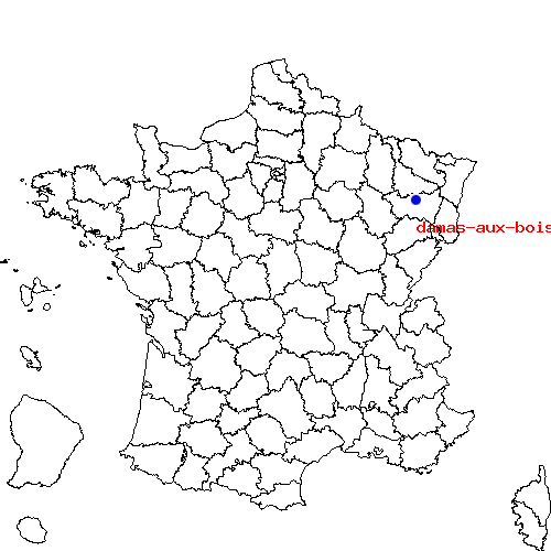 localisation sur le carte de damas-aux-bois 
