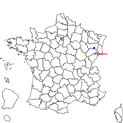 localisation sur le carte de eloyes 