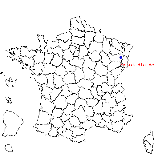 localisation sur le carte de saint-die-des-vosges 