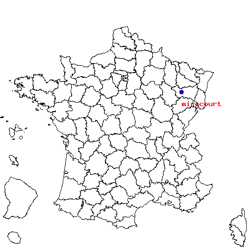 localisation sur le carte de mirecourt 