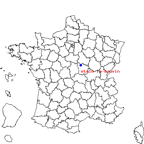 localisation sur le carte de etais-la-sauvin 