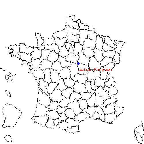 localisation sur le carte de saint-fargeau 