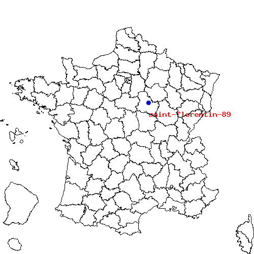 localisation sur le carte de saint-florentin-89 