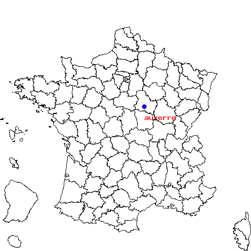 localisation sur le carte de auxerre 