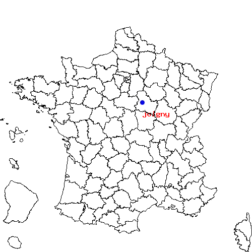 localisation sur le carte de joigny 