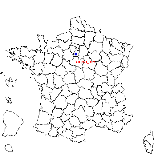 localisation sur le carte de arpajon 