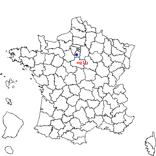 localisation sur le carte de egly 