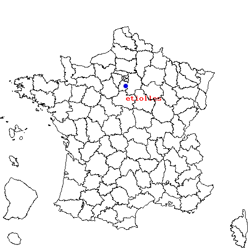 localisation sur le carte de etiolles 