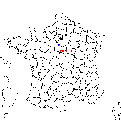 localisation sur le carte de saclas 