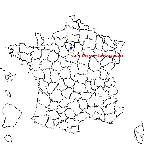 localisation sur le carte de verrieres-le-buisson 