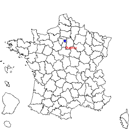 localisation sur le carte de dugny 