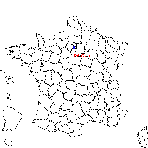 localisation sur le carte de pantin 