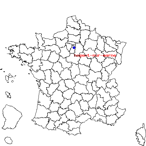 localisation sur le carte de nogent-sur-marne 